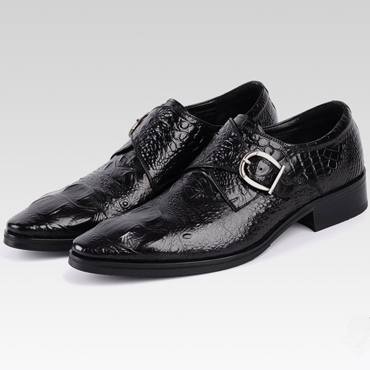 Men's Leather Shoes Buckle Shoes - Image 4