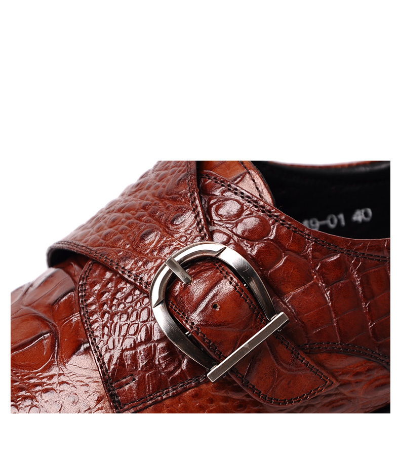 Men's Leather Shoes Buckle Shoes - Image 5