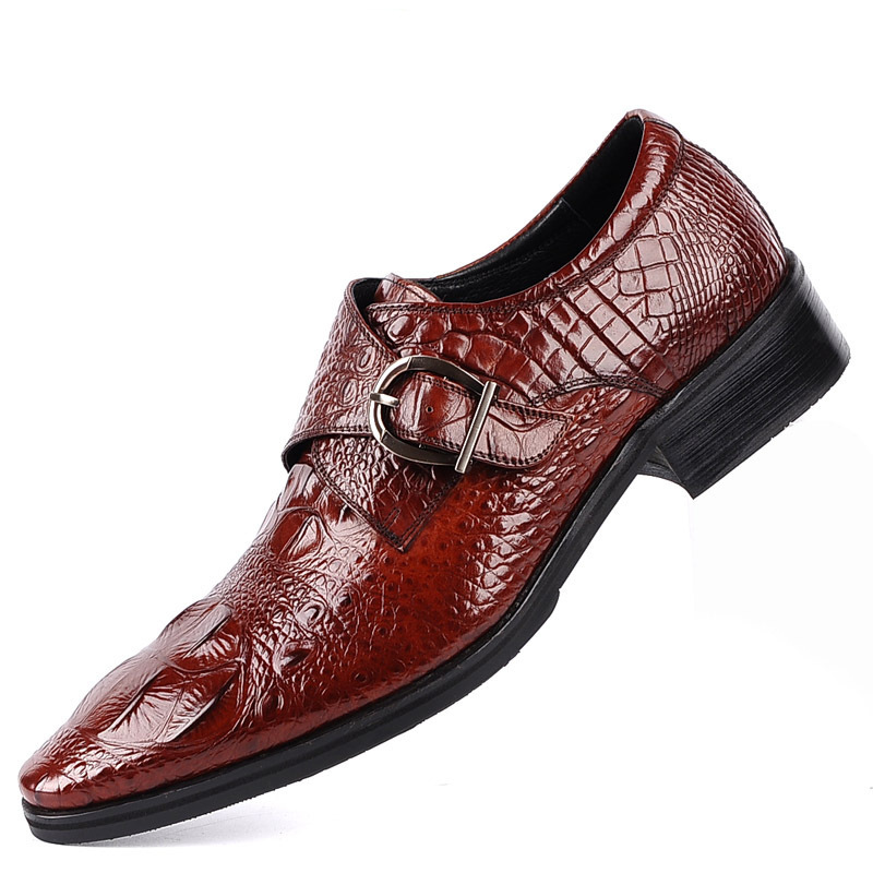 Men's Leather Shoes Buckle Shoes - Image 2