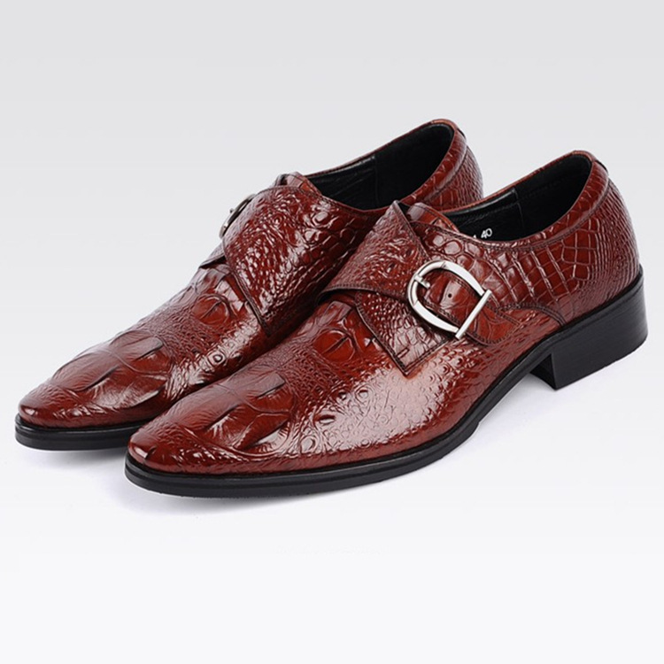 Men's Leather Shoes Buckle Shoes - Image 3