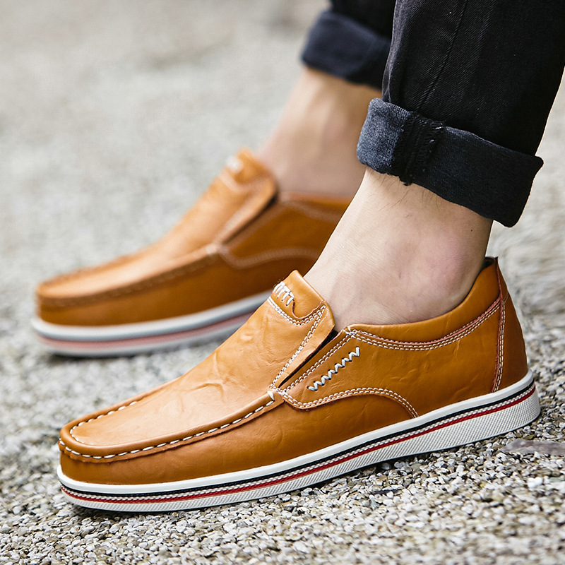 Casual leather shoes youth British code shoes - Image 4
