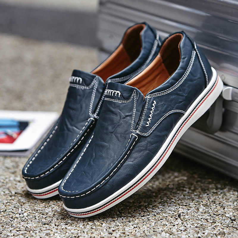 Casual leather shoes youth British code shoes - Image 7